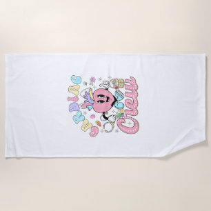 Funny Cardiac Crew Easter Day CVICU Nurse Cardiolo Beach Towel