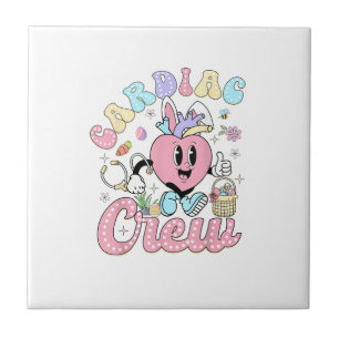 Funny Cardiac Crew Easter Day CVICU Nurse Cardiolo Tile