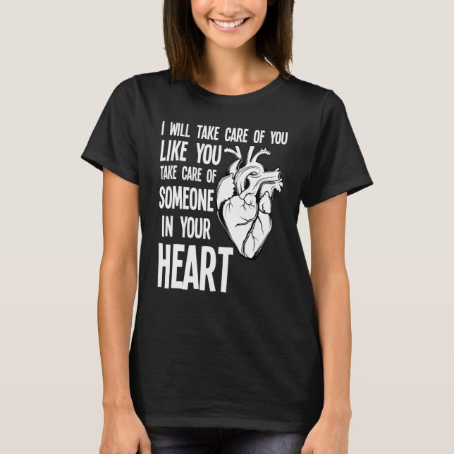 Funny Cardiac Nurse Quote Anatomical Heart Disease T-Shirt (Front)
