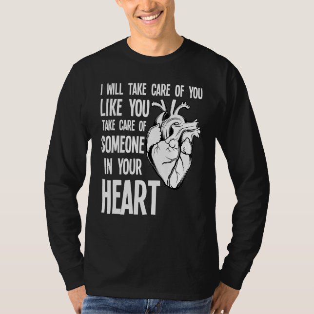 Funny Cardiac Nurse Quote Anatomical Heart Disease T-Shirt (Front)