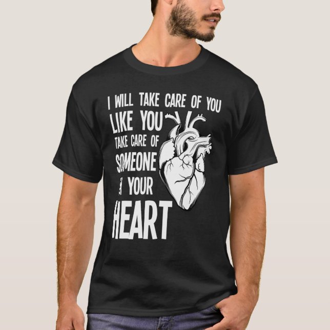 Funny Cardiac Nurse Quote Anatomical Heart Disease T-Shirt (Front)