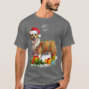 Funny Cardigan Welsh Corgi Dog Christmas Lights Sa T-Shirt