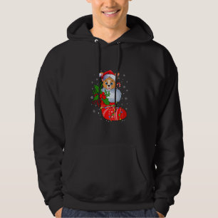 Funny Cardigan Welsh Corgi Dog In Christmas Socks  Hoodie
