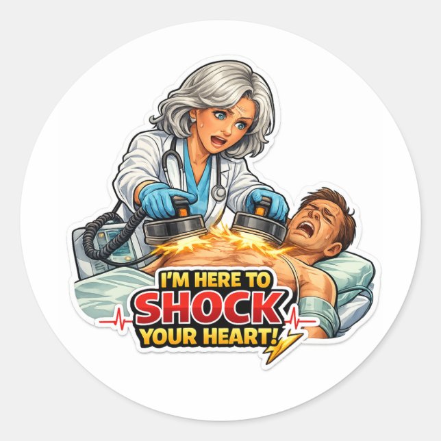 Funny Cardiologist Sticker (Front)