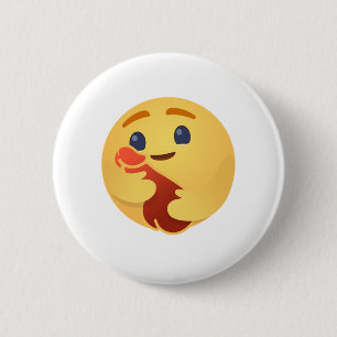 Funny Care Emojis Facebook 6 Cm Round Badge