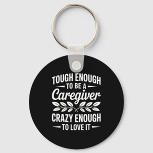 Funny Caregiver Art For Women Men Girls Caregiving Key Ring