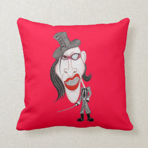 Funny Caricature Dark Gothic Metal 90's Pillow