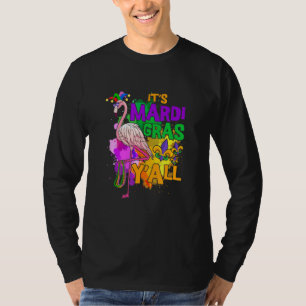 Funny Carnival Party Idea Flamingo Mardi Gras 2 T-Shirt