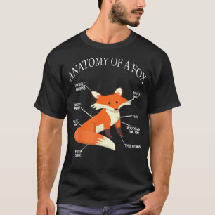 Funny Carnivore Foxes The World Fox Lover Anatomy T-Shirt