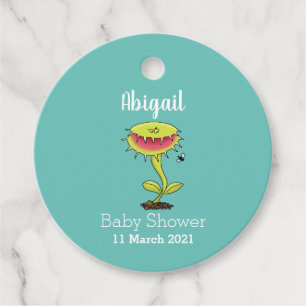 Funny carnivorous Venus fly trap plant cartoon Favour Tags
