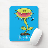 Funny carnivorous Venus fly trap plant cartoon