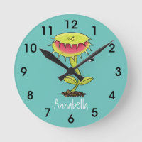 Funny carnivorous Venus fly trap plant cartoon