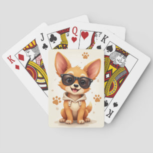 Funny Carolina Dog Kawaii Dog Playing Cards