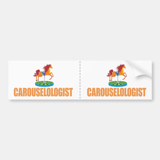 Funny Carousel Bumper Sticker (Front)