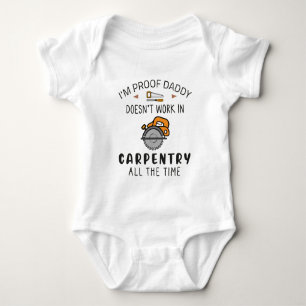 Funny Carpenter Daddy Woodworker Baby Carpentry Bodysuit