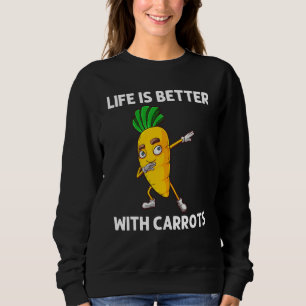 Funny Carrot For Men Women Vegan Farm Vegetable Pl Sweatshirt