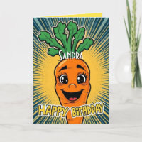 Funny Carrot Happy Birthday
