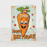 Funny Carrot Happy Birthday