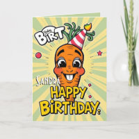 Funny Carrot Happy Birthday