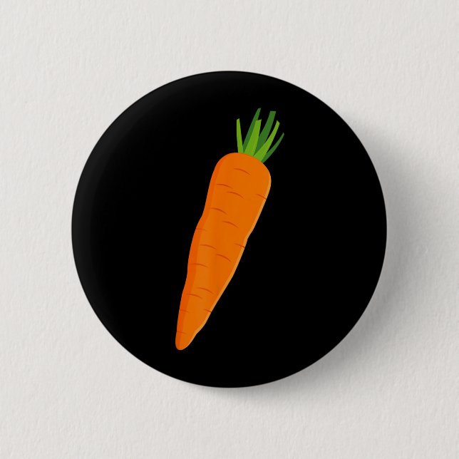 Funny Carrot Vegetable Halloween 6 Cm Round Badge (Front)