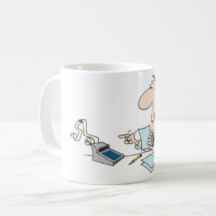 Funny Cartoon Accountant Office Humour Coffee Mug