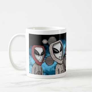 Funny Cartoon Alien Mug | Adorable Sci-Fi