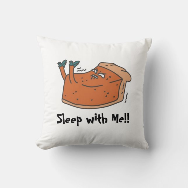 Funny cartoon anthropomorphic pumpkin pie  cushion (Front)