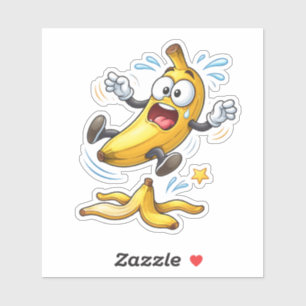 Funny Cartoon Banana Custom-Cut Vinyl Sticker
