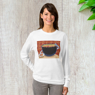 Funny Cartoon BBQ Grill with Tongs and Skewers T-Shirt