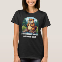 Funny Cartoon Beaver Women's T-Shirt