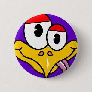 Funny Cartoon Bird 6 Cm Round Badge
