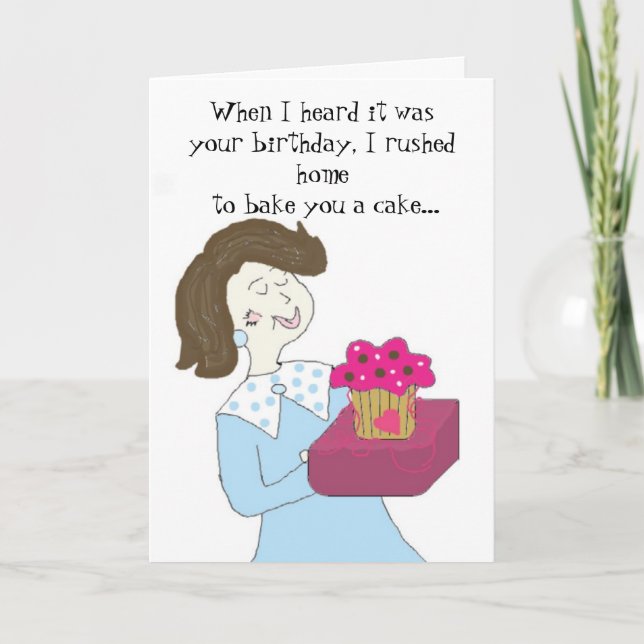 Funny Cartoon Birthday Card (Front)