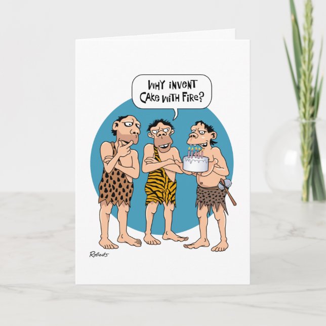 Funny Cartoon Birthday Card (Front)