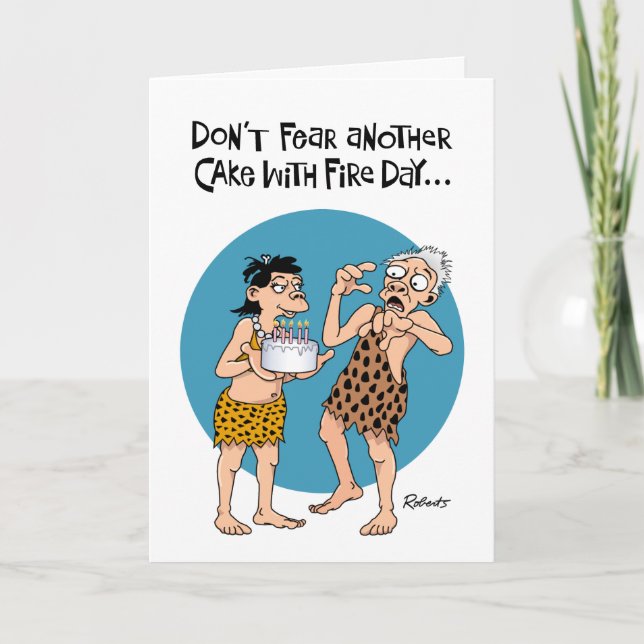Funny Cartoon Birthday Card (Front)