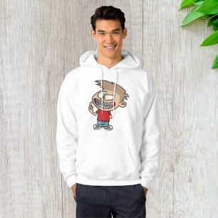 Funny Cartoon Boy with Braces Smile Hoodie