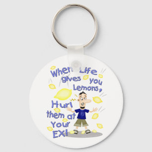 Funny Cartoon Break Up Key Ring