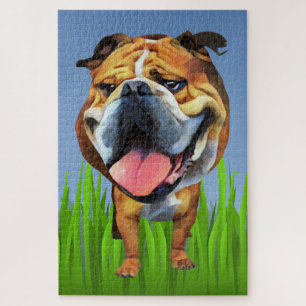 Funny Cartoon Bulldog 1014 Piece Difficult Puzzle