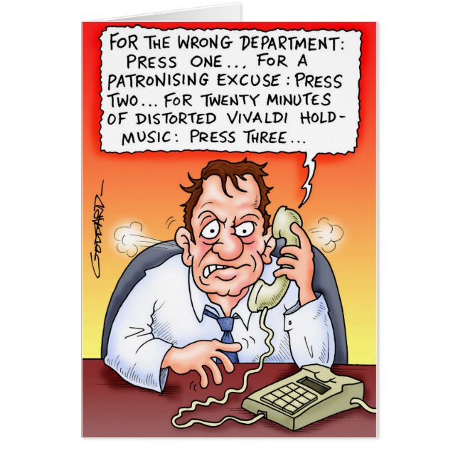 Funny Cartoon Card by Clive Goddard (Front)