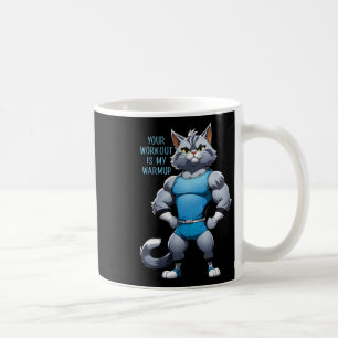 Funny Cartoon Cat - Bodybuilding Gym Style - Warmu Coffee Mug