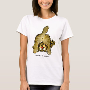 Funny Cartoon Cat Meow's it Going? Tshirt