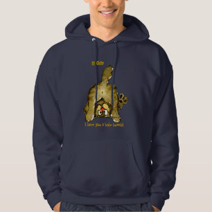 Funny Cartoon Cat MOM I Love You a Hole Bunch Hoodie