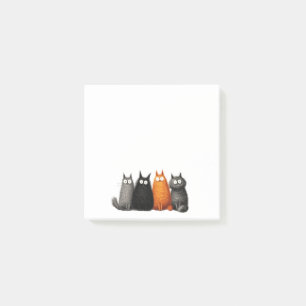 Funny Cartoon Cat Post-it Notes