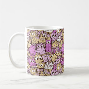 Funny Cartoon Cats Coffee Mug