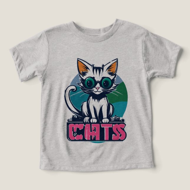 Funny Cartoon Cats Logo Vector | Manga Anime Splas (Design Front)