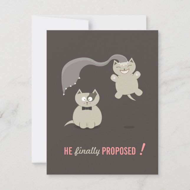 Funny Cartoon Cats - Save the Date invitation (Front)