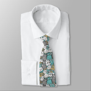 Funny Cartoon Cats Tie