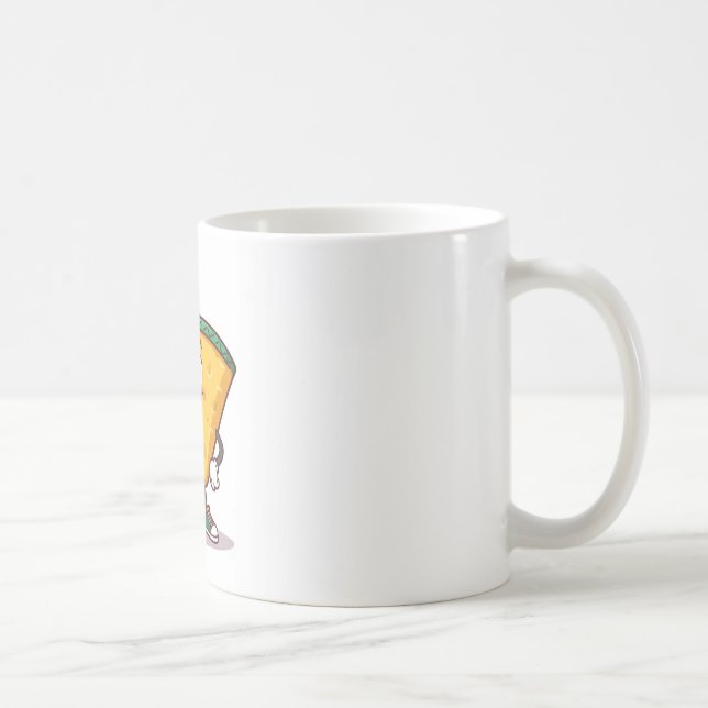 Funny Cartoon Character Holding a Phone – Coffee M Mug (Right)