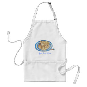 funny cartoon character wearing blue hat standard apron