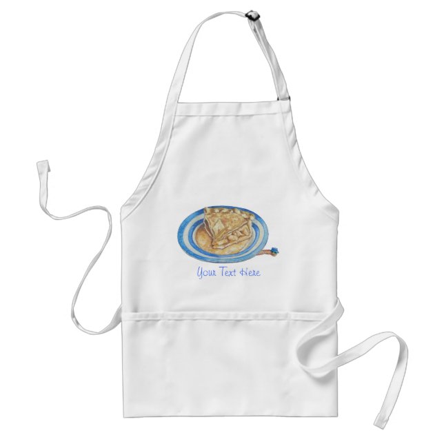 funny cartoon character wearing blue hat  standard apron (Front)