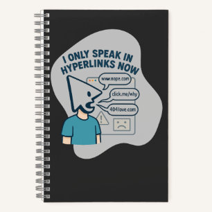 Funny cartoon character with mouse cursor head  notebook